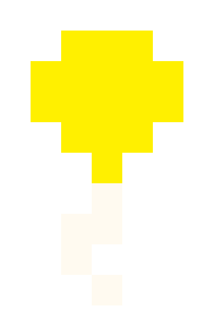 黄色の風船のドット絵