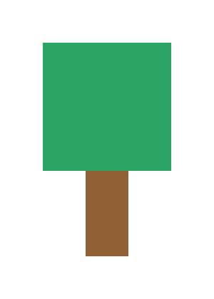 緑色の木（小）のドット絵