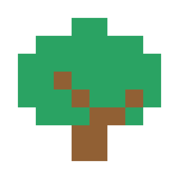 緑色の木のドット絵